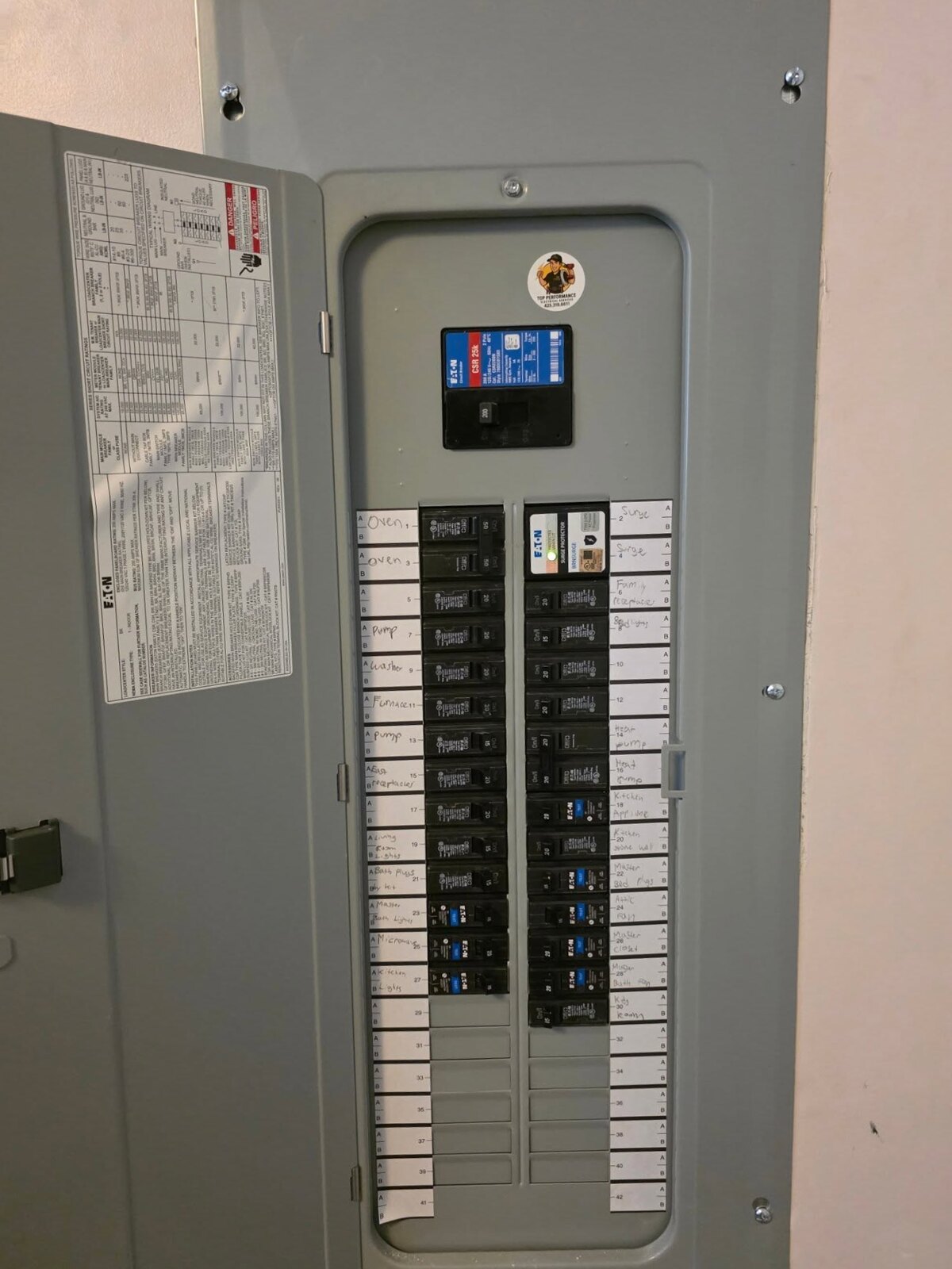 200 amp, 80-space electrical panel replacement